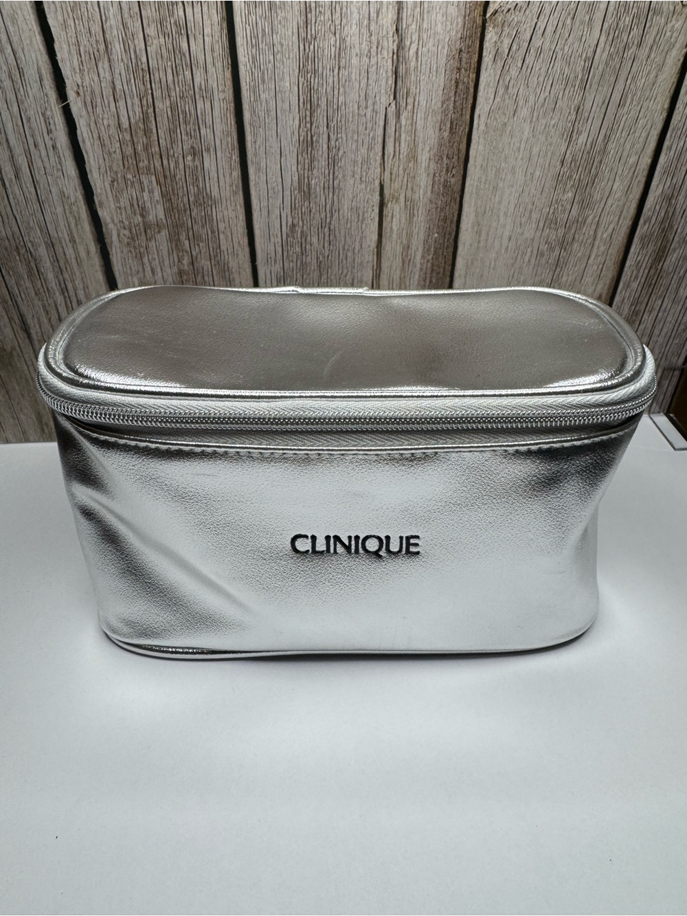 Clinique Silver Cosmetics Bag